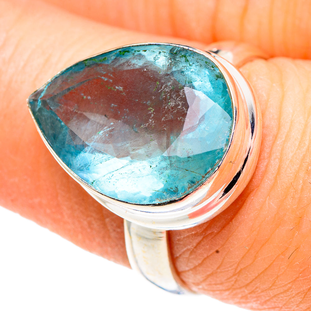 Blue Fluorite Rings handcrafted by Ana Silver Co - RING91100