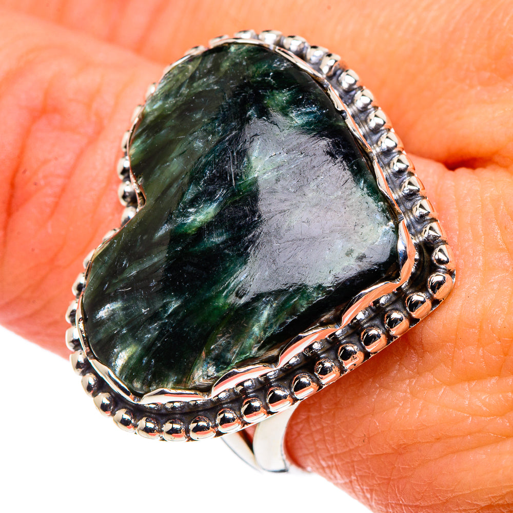 Seraphinite Rings handcrafted by Ana Silver Co - RING91106
