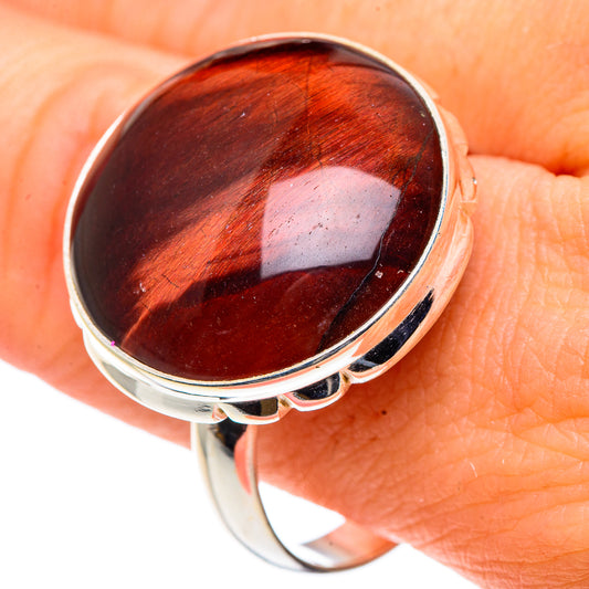 Red Tiger Eye Rings handcrafted by Ana Silver Co - RING91110