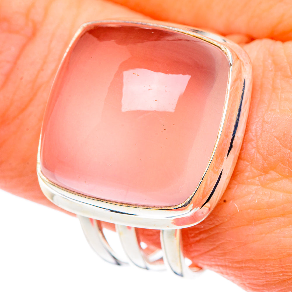 Rose Quartz Rings handcrafted by Ana Silver Co - RING91123