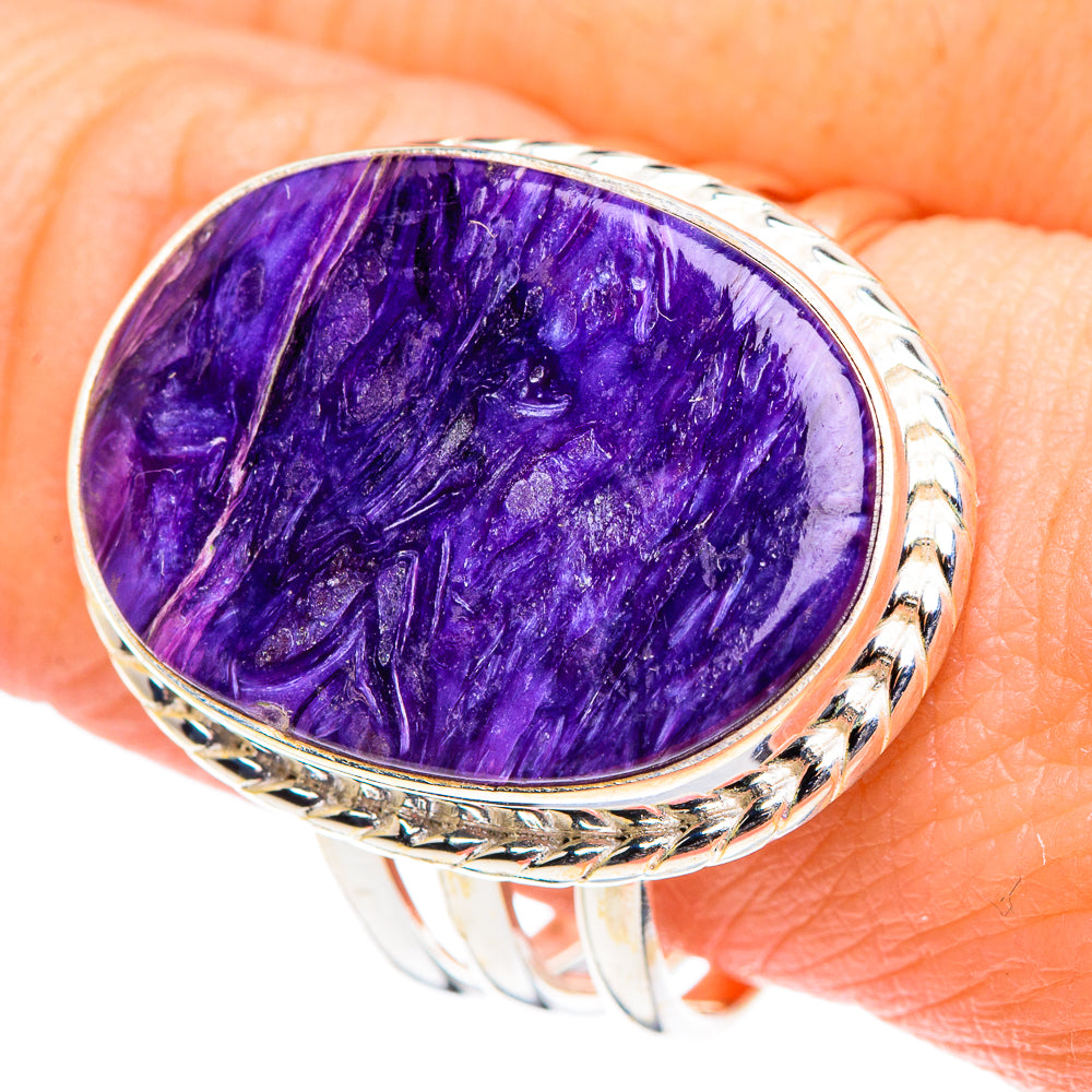 Charoite Rings handcrafted by Ana Silver Co - RING91127