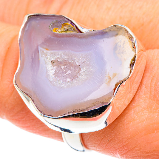 White Geode Slice Rings handcrafted by Ana Silver Co - RING91137