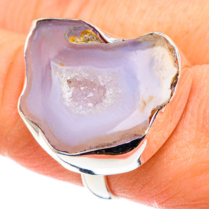 White Geode Slice Rings handcrafted by Ana Silver Co - RING91137