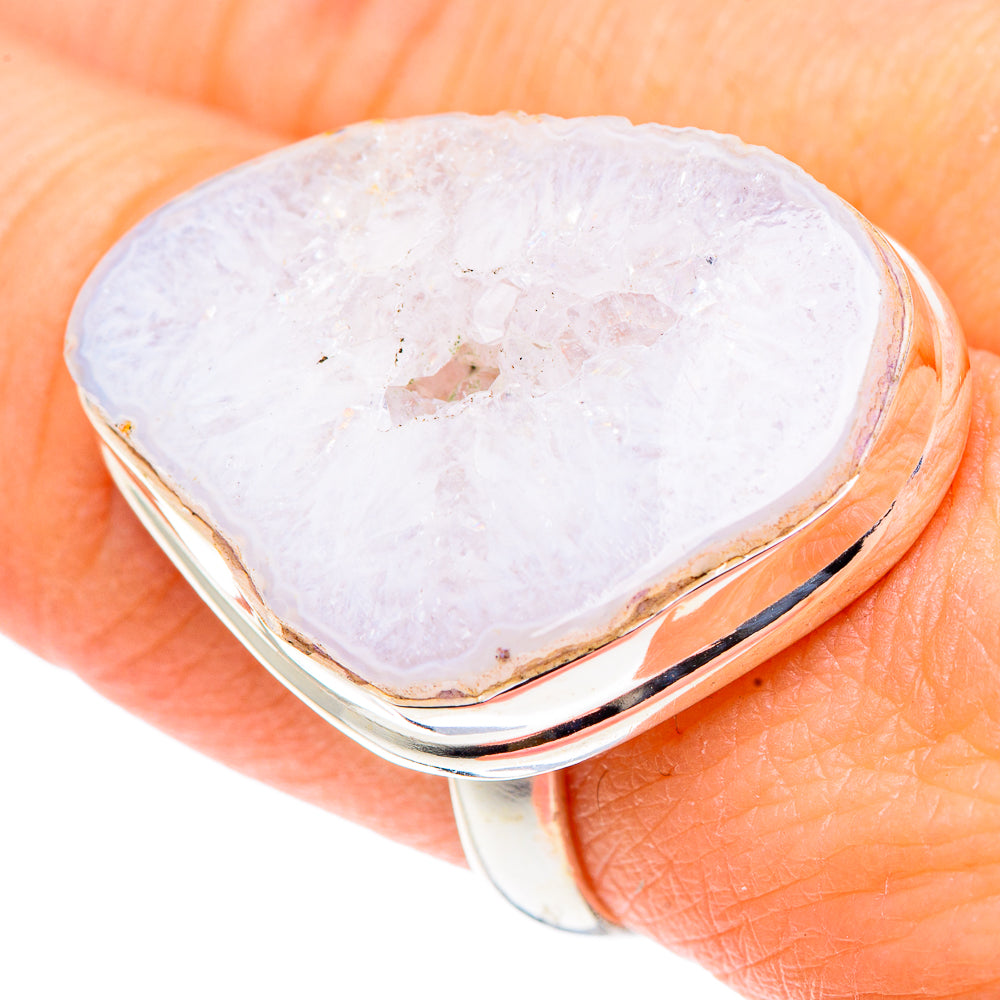 White Geode Slice Rings handcrafted by Ana Silver Co - RING91139