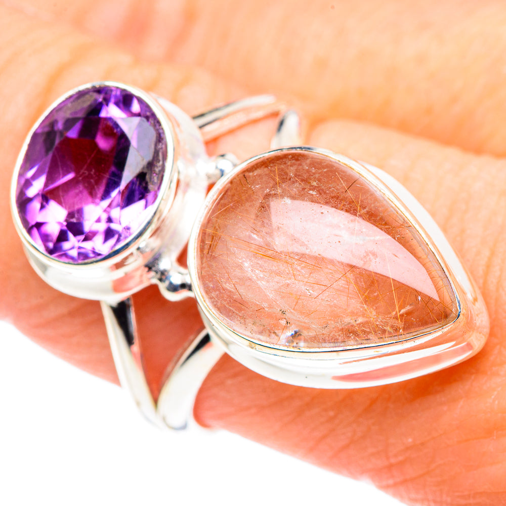 Rose Quartz Rings handcrafted by Ana Silver Co - RING91149