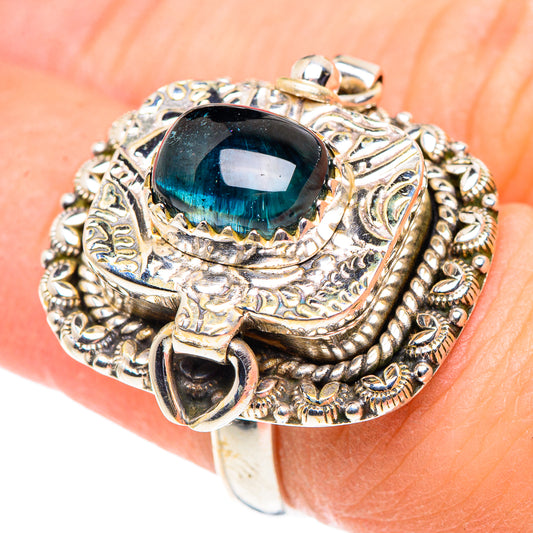 Blue Tourmaline Rings handcrafted by Ana Silver Co - RING91151