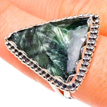 Seraphinite Rings handcrafted by Ana Silver Co - RING91161