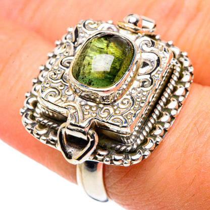 Green Tourmaline Rings handcrafted by Ana Silver Co - RING91166