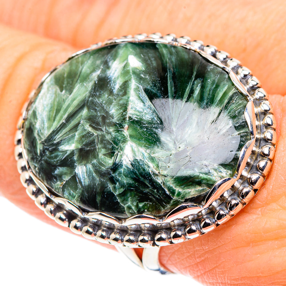 Seraphinite Rings handcrafted by Ana Silver Co - RING91168