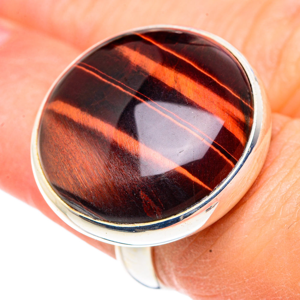Red Tiger Eye Rings handcrafted by Ana Silver Co - RING91171