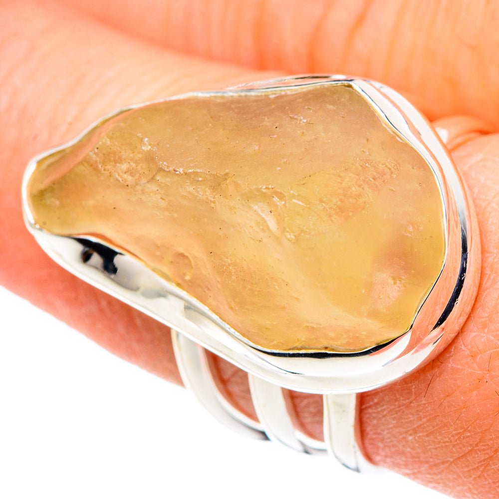 Libyan Desert Glass Rings handcrafted by Ana Silver Co - RING91179
