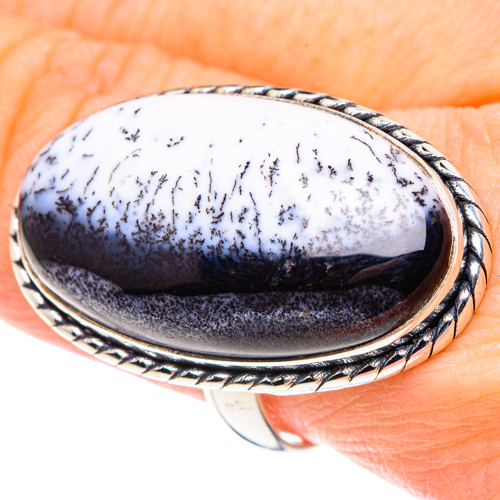 Dendritic Opal Rings handcrafted by Ana Silver Co - RING91192