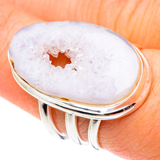 White Geode Slice Rings handcrafted by Ana Silver Co - RING91193