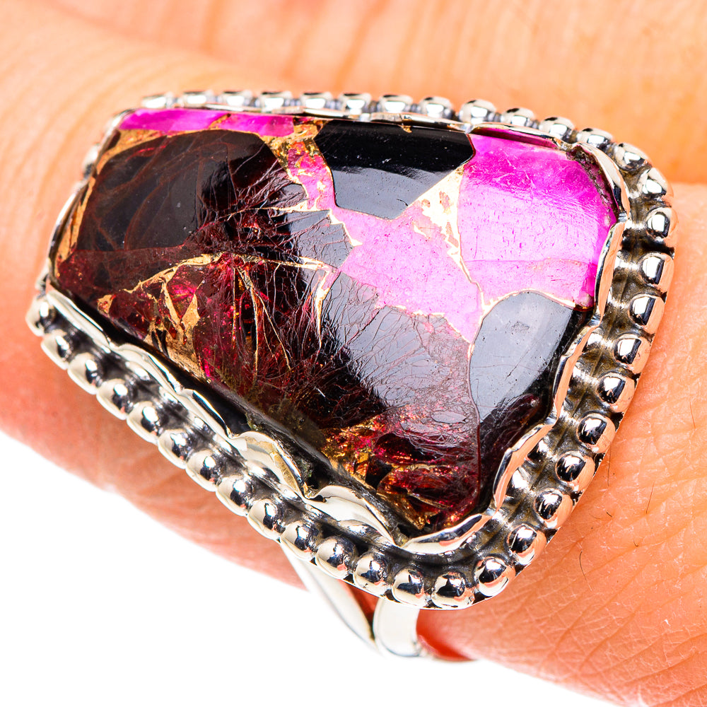 Purple Copper Composite Turquoise Rings handcrafted by Ana Silver Co - RING91195