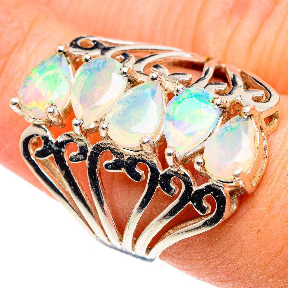 Ethiopian Opal Rings handcrafted by Ana Silver Co - RING91199