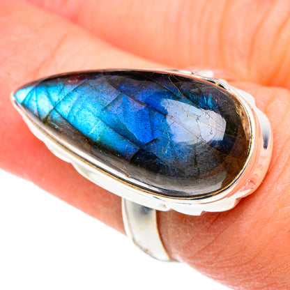 Labradorite Rings handcrafted by Ana Silver Co - RING91200