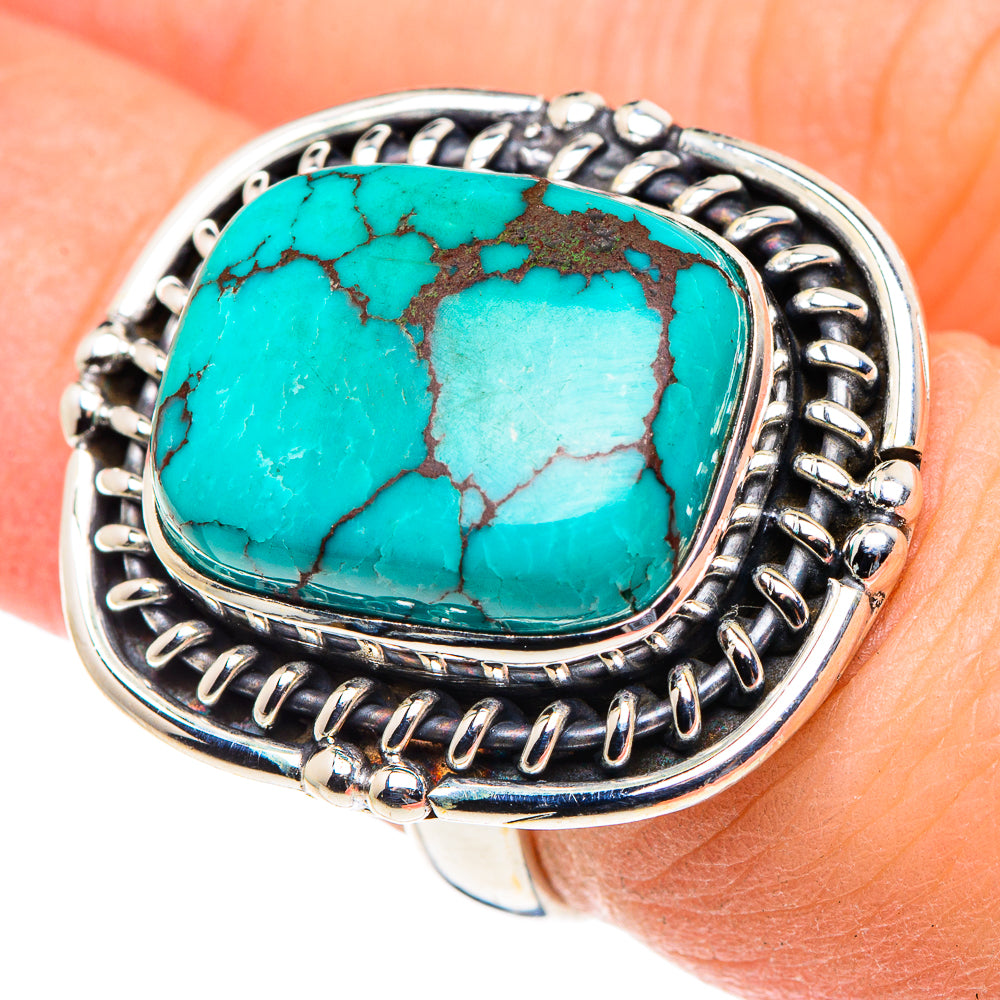Tibetan Turquoise Rings handcrafted by Ana Silver Co - RING91201