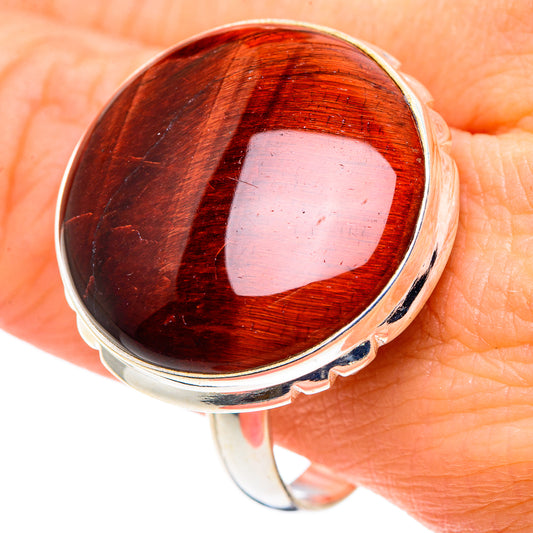Red Tiger Eye Rings handcrafted by Ana Silver Co - RING91221