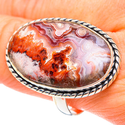 Crazy Lace Agate Rings handcrafted by Ana Silver Co - RING91223