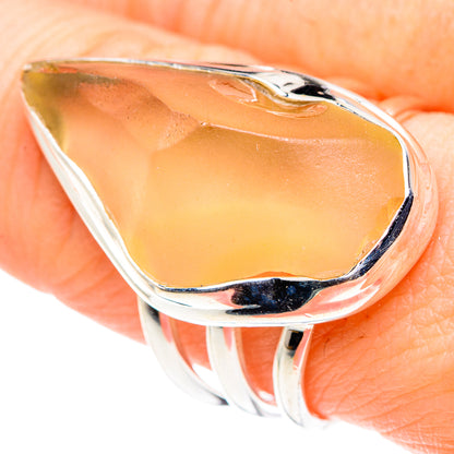 Libyan Desert Glass Rings handcrafted by Ana Silver Co - RING91225
