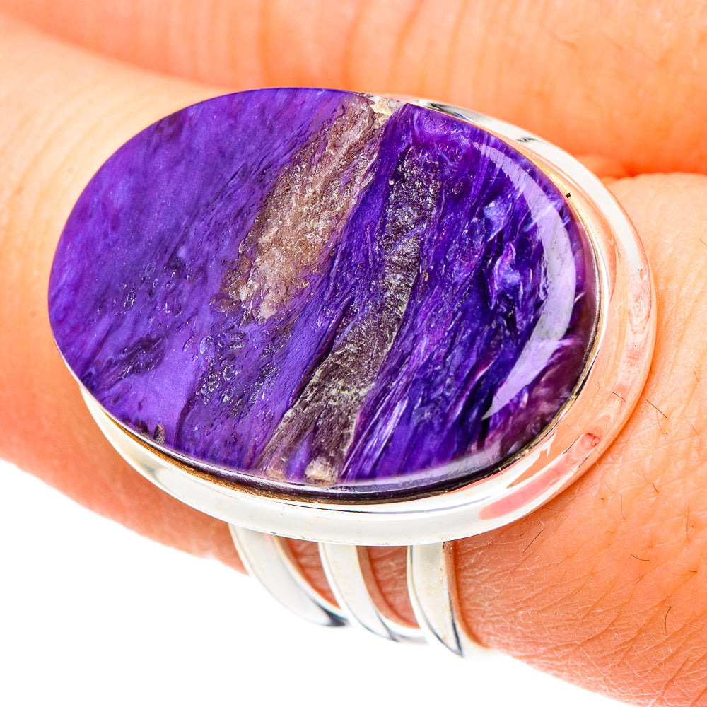 Charoite Rings handcrafted by Ana Silver Co - RING91229