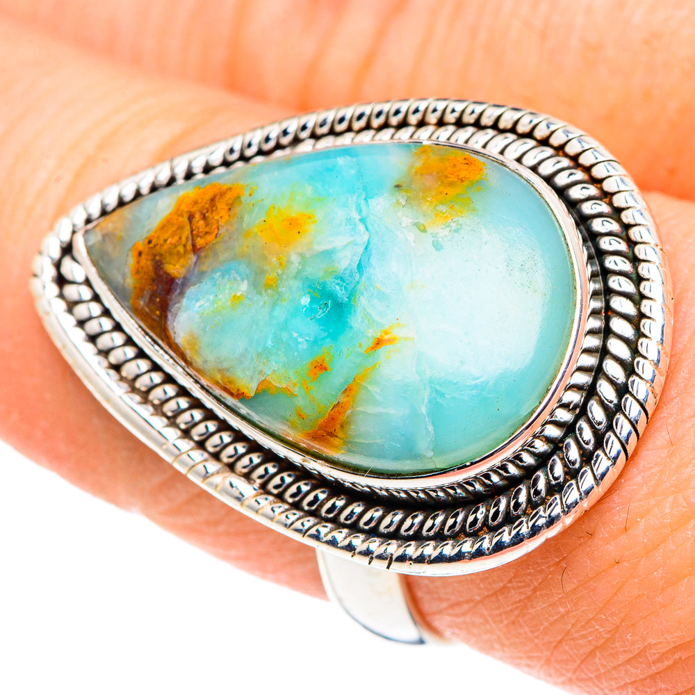 Peruvian Opal Rings handcrafted by Ana Silver Co - RING91247