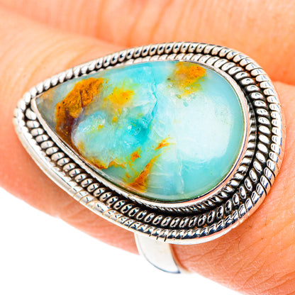 Peruvian Opal Rings handcrafted by Ana Silver Co - RING91247