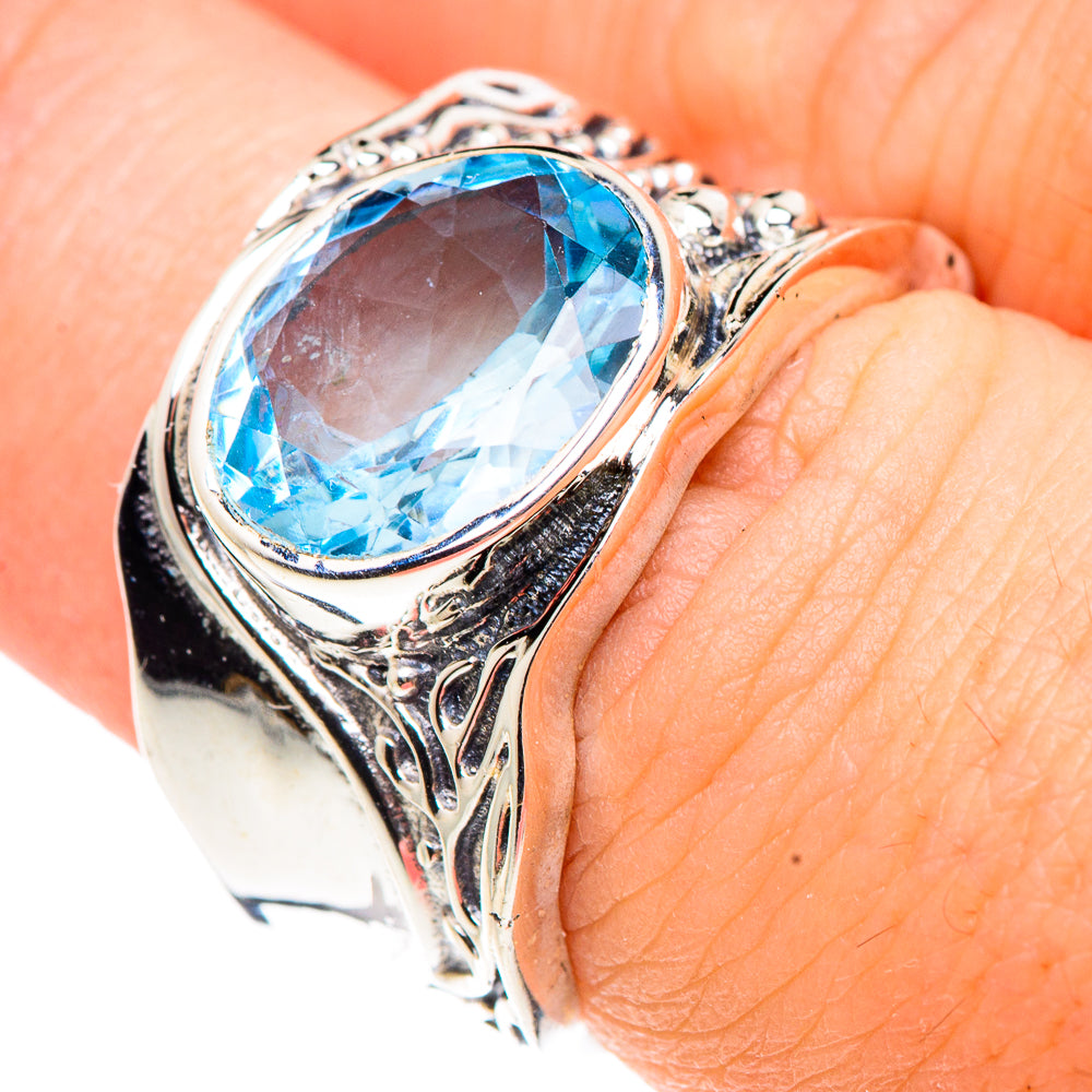 Blue Topaz Rings handcrafted by Ana Silver Co - RING91270