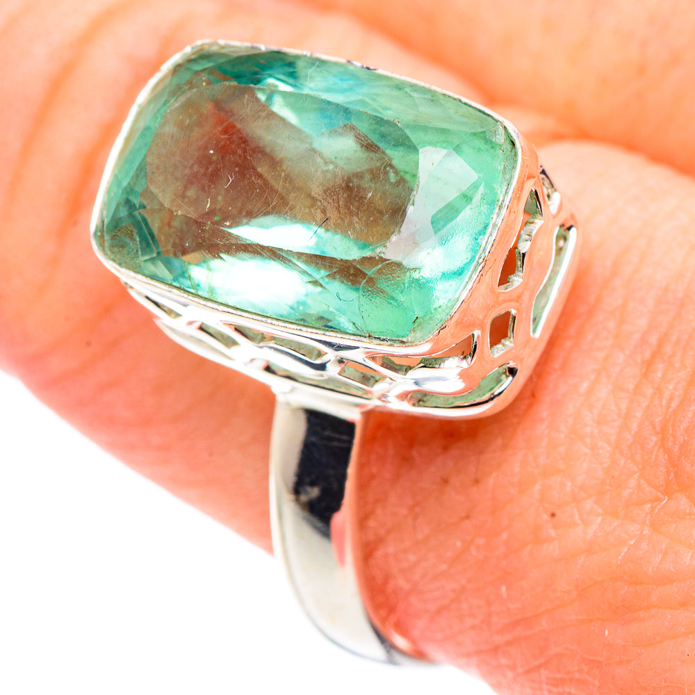 Green Fluorite Rings handcrafted by Ana Silver Co - RING91275