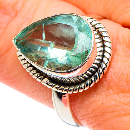 Blue Fluorite Rings handcrafted by Ana Silver Co - RING91277