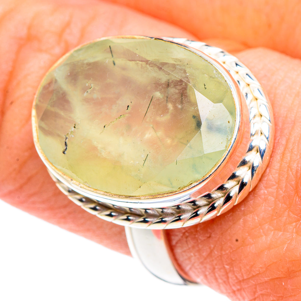 Prehnite Rings handcrafted by Ana Silver Co - RING91278