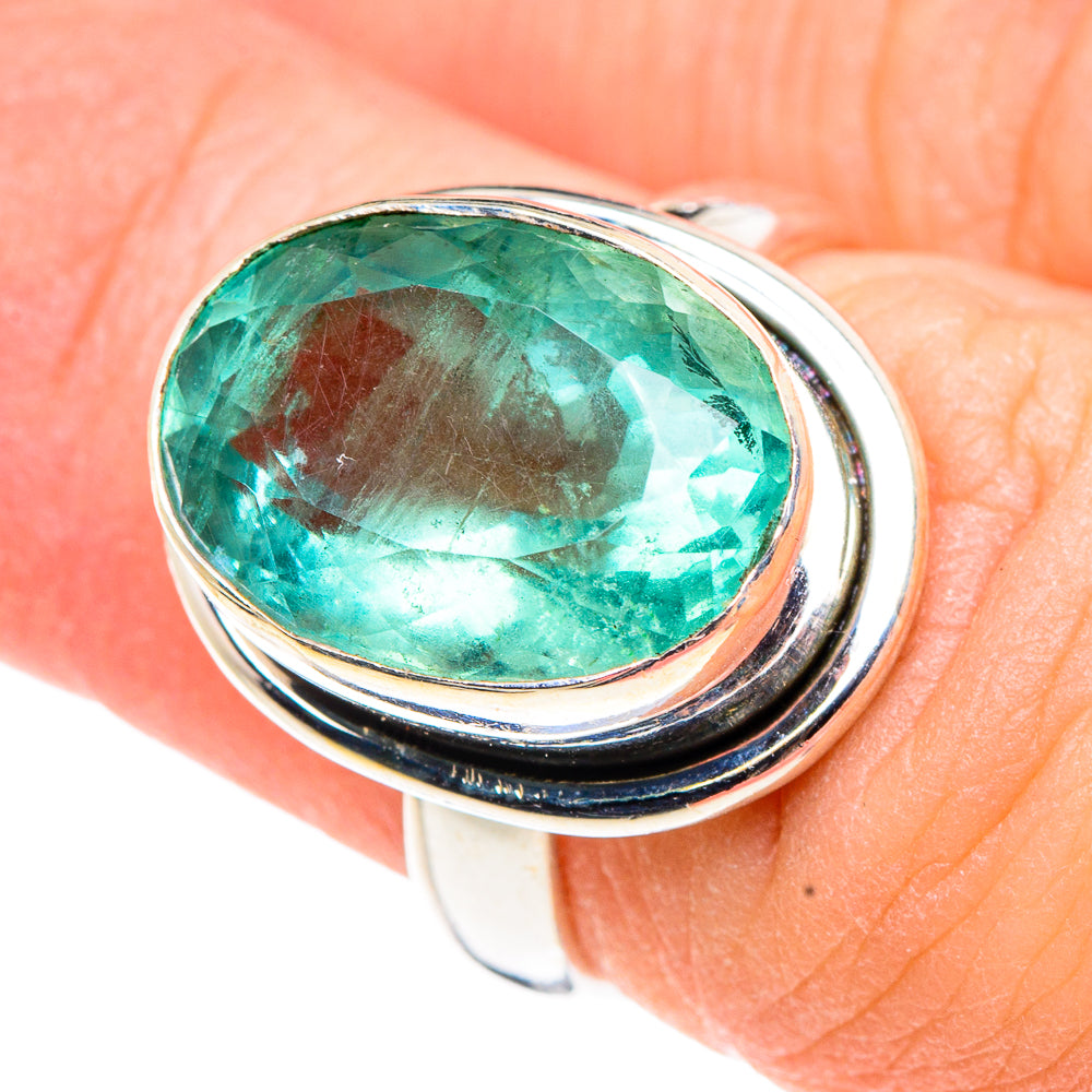 Green Fluorite Rings handcrafted by Ana Silver Co - RING91279