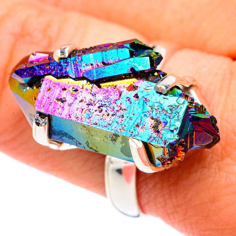 Titanium Sunshine Druzy Rings handcrafted by Ana Silver Co - RING91290