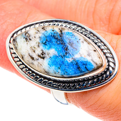 K2 Blue Azurite Rings handcrafted by Ana Silver Co - RING91292