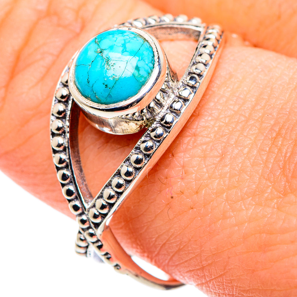 Tibetan Turquoise Rings handcrafted by Ana Silver Co - RING91293