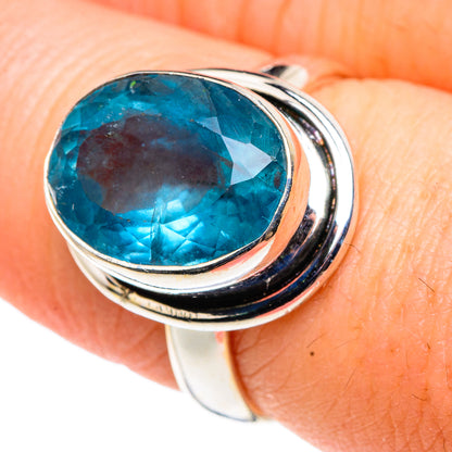Blue Fluorite Rings handcrafted by Ana Silver Co - RING91296