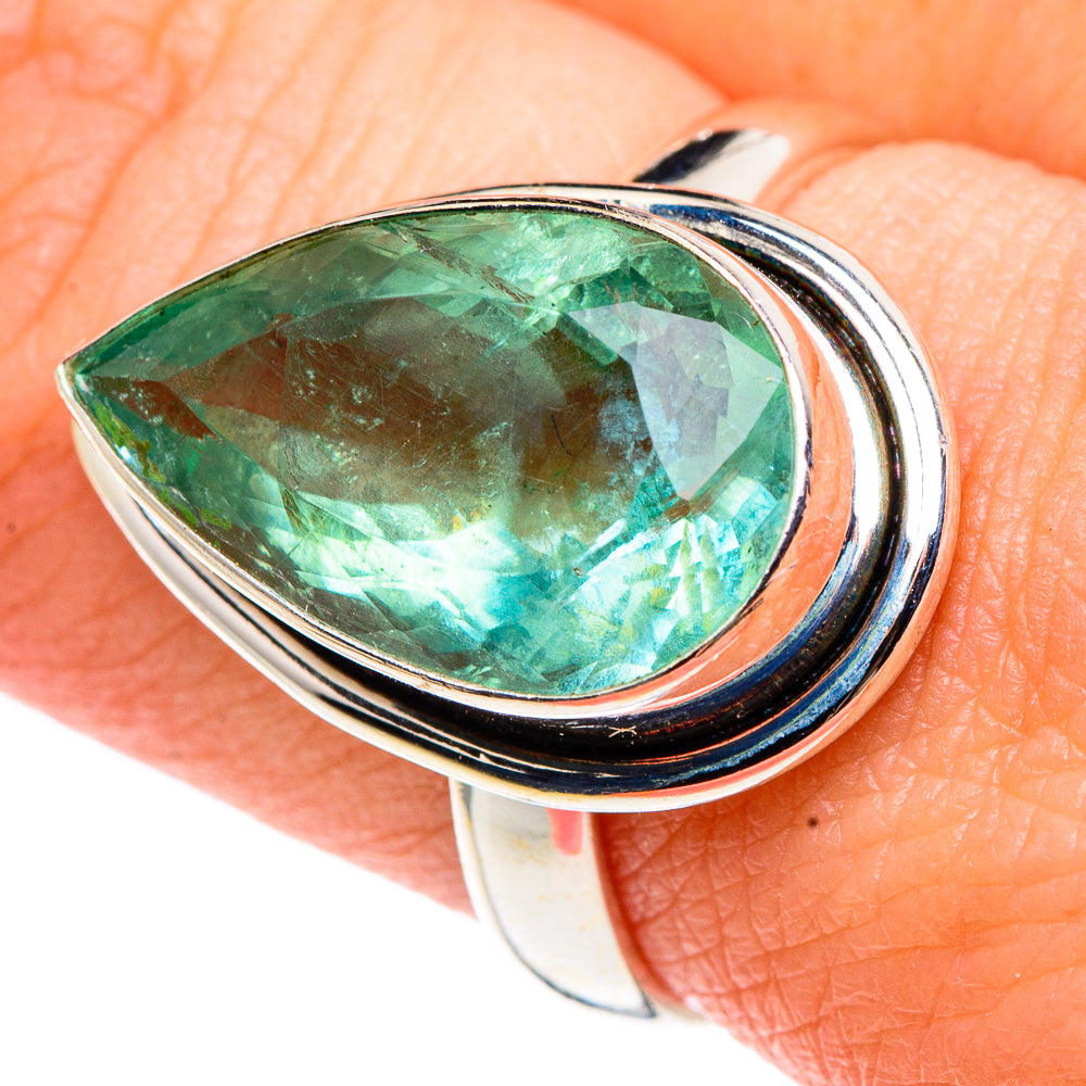 Green Fluorite Rings handcrafted by Ana Silver Co - RING91297