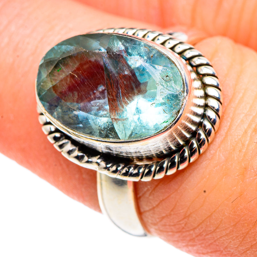 Blue Fluorite Rings handcrafted by Ana Silver Co - RING91300