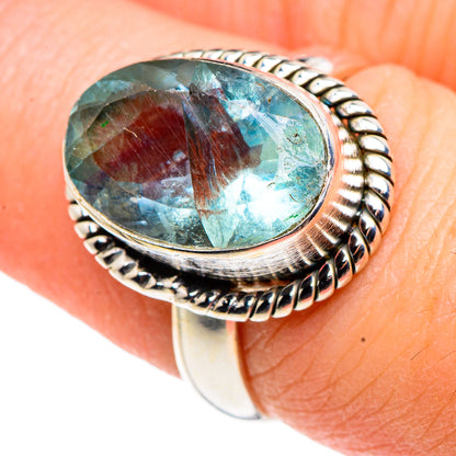 Blue Fluorite Rings handcrafted by Ana Silver Co - RING91300