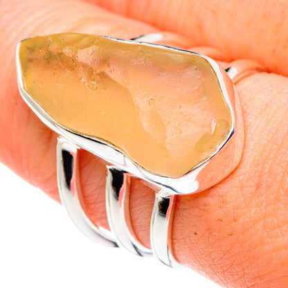 Libyan Desert Glass Rings handcrafted by Ana Silver Co - RING91306