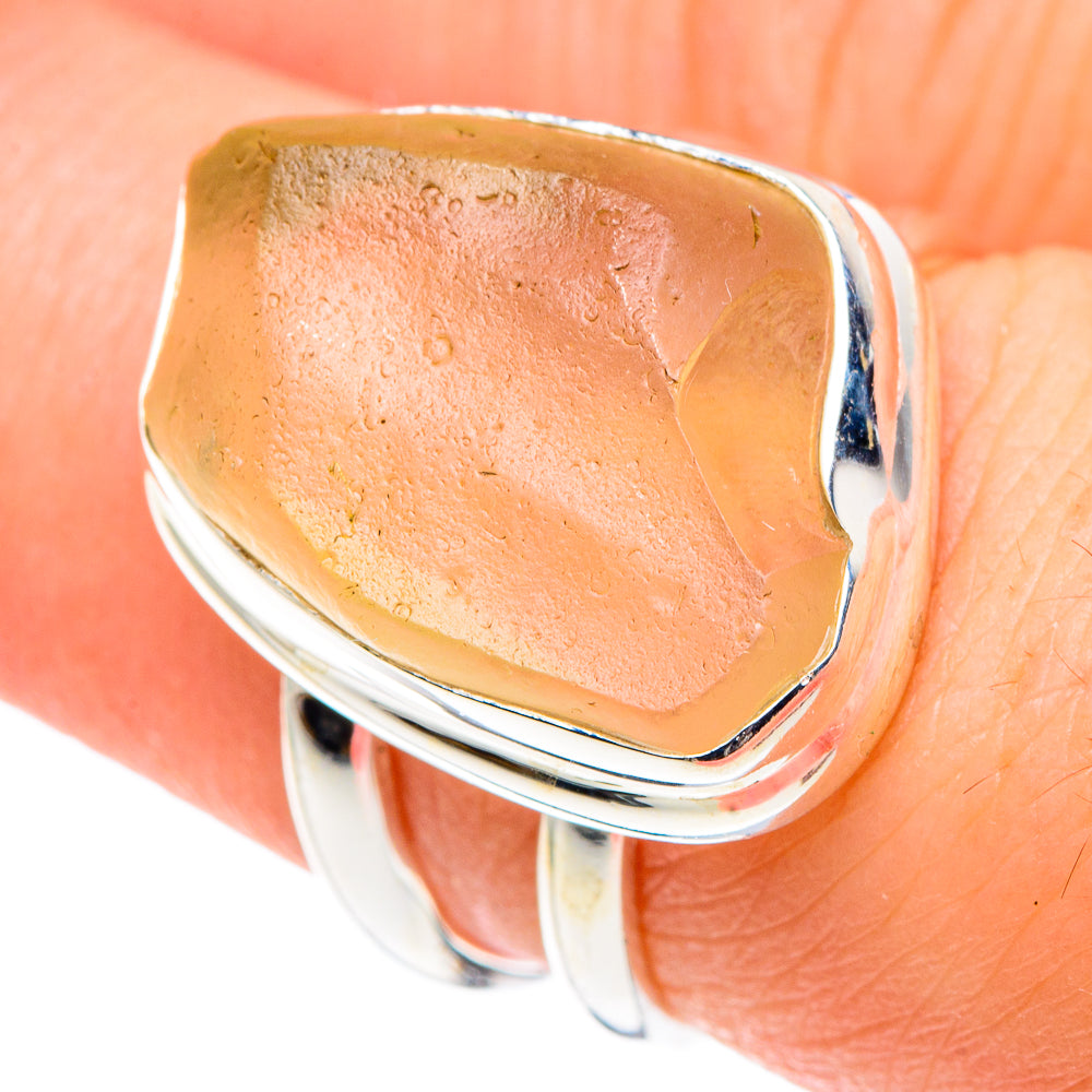 Libyan Desert Glass Rings handcrafted by Ana Silver Co - RING91308