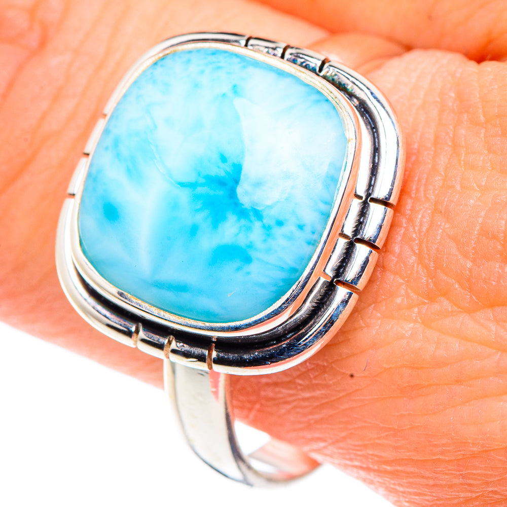 Larimar Rings handcrafted by Ana Silver Co - RING91323