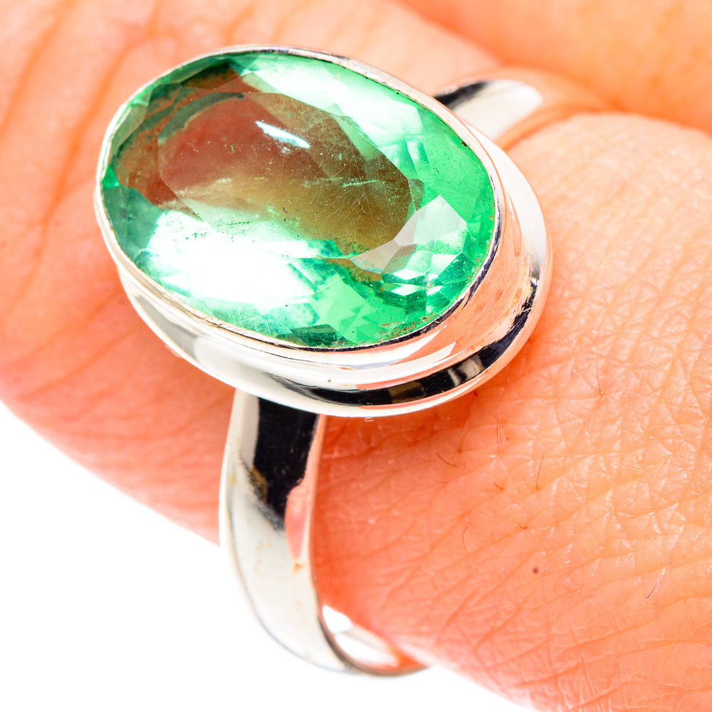 Green Fluorite Rings handcrafted by Ana Silver Co - RING91326