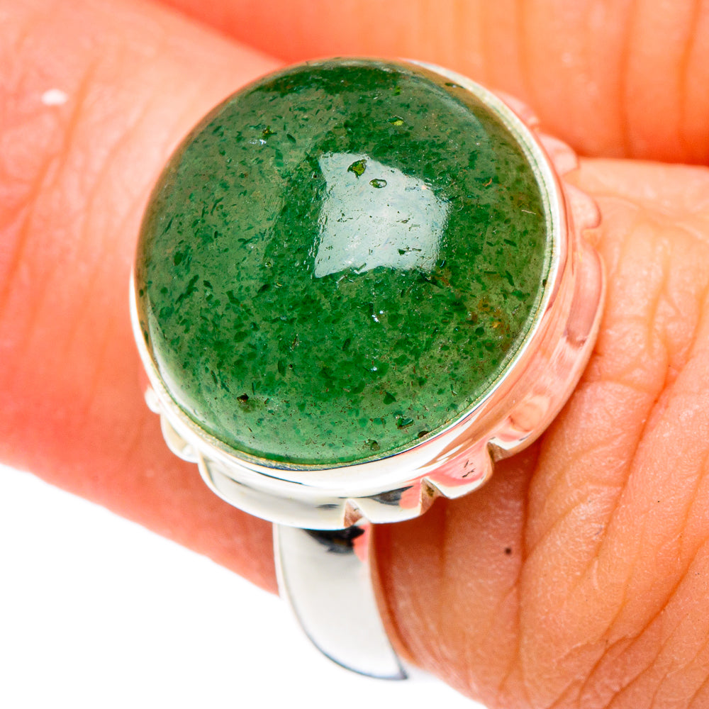Green Aventurine Rings handcrafted by Ana Silver Co - RING91327