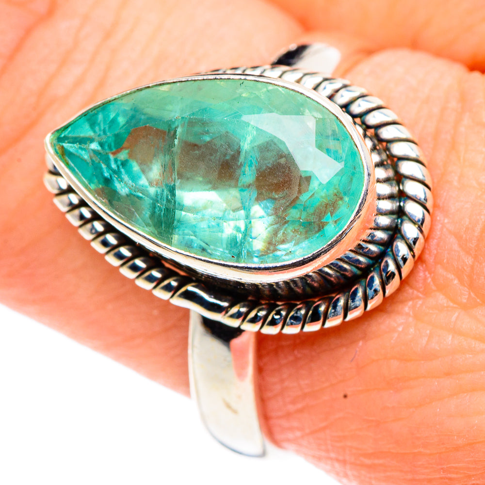 Green Fluorite Rings handcrafted by Ana Silver Co - RING91329