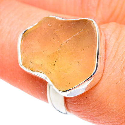 Libyan Desert Glass Rings handcrafted by Ana Silver Co - RING91335