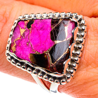 Purple Copper Composite Turquoise Rings handcrafted by Ana Silver Co - RING91338