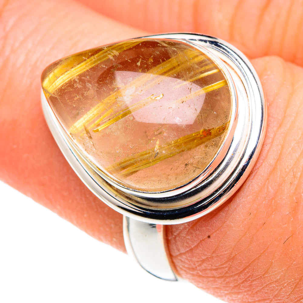 Rutilated Quartz Rings handcrafted by Ana Silver Co - RING91343