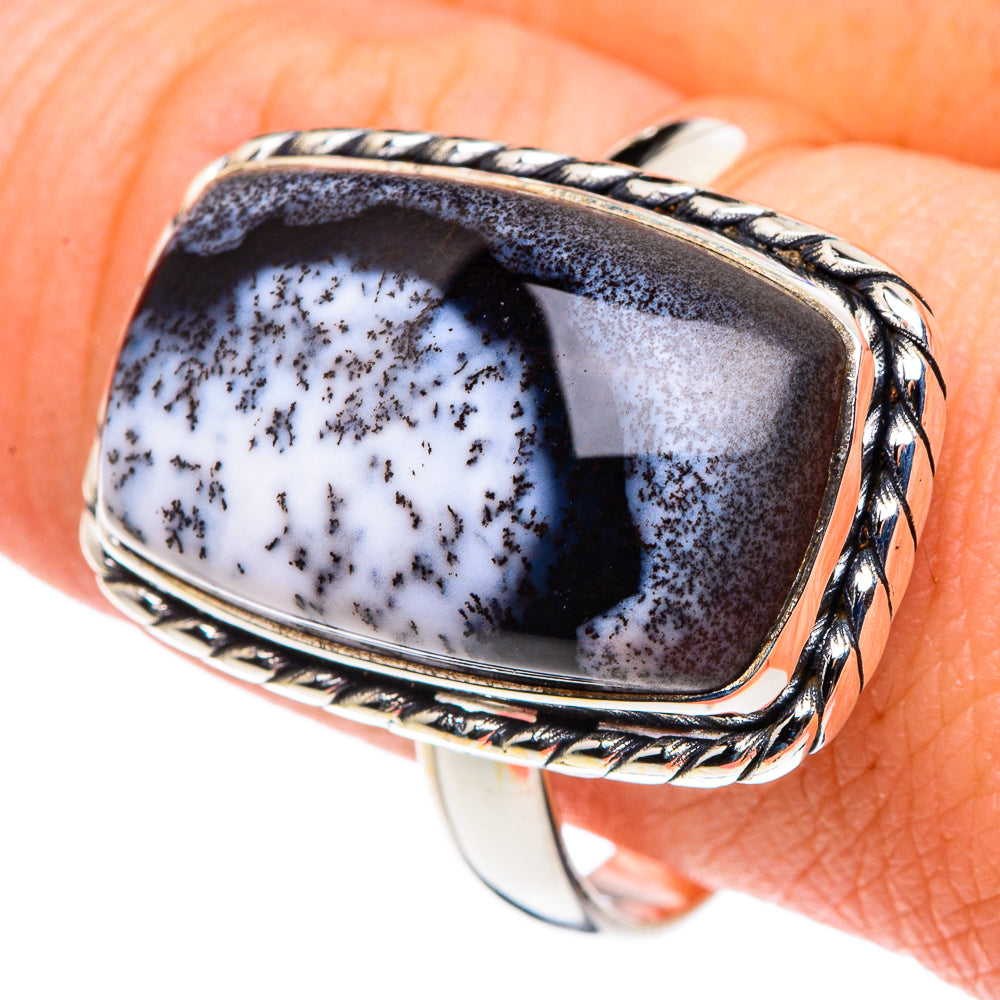 Dendritic Opal Rings handcrafted by Ana Silver Co - RING91346