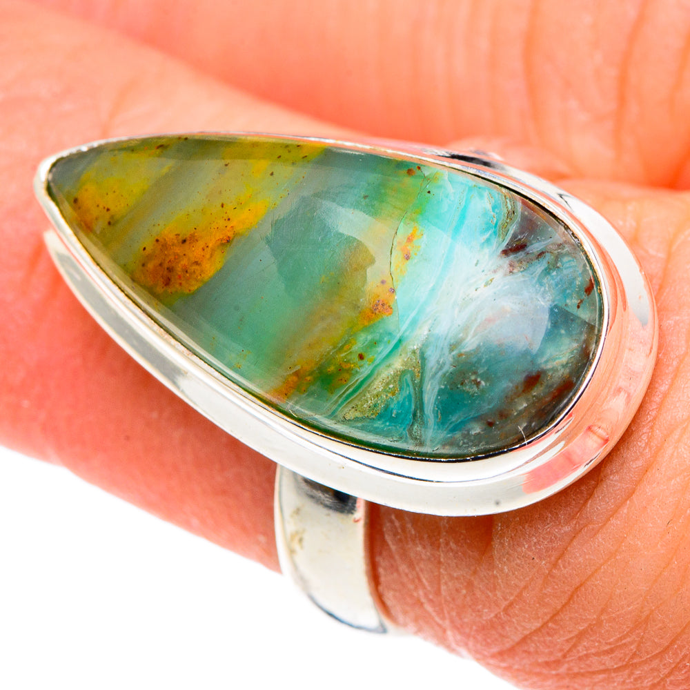 Peruvian Opal Rings handcrafted by Ana Silver Co - RING91348